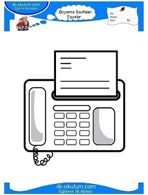 Çocuklar İçin Yazıcı-Fax Boyama Sayfaları 
